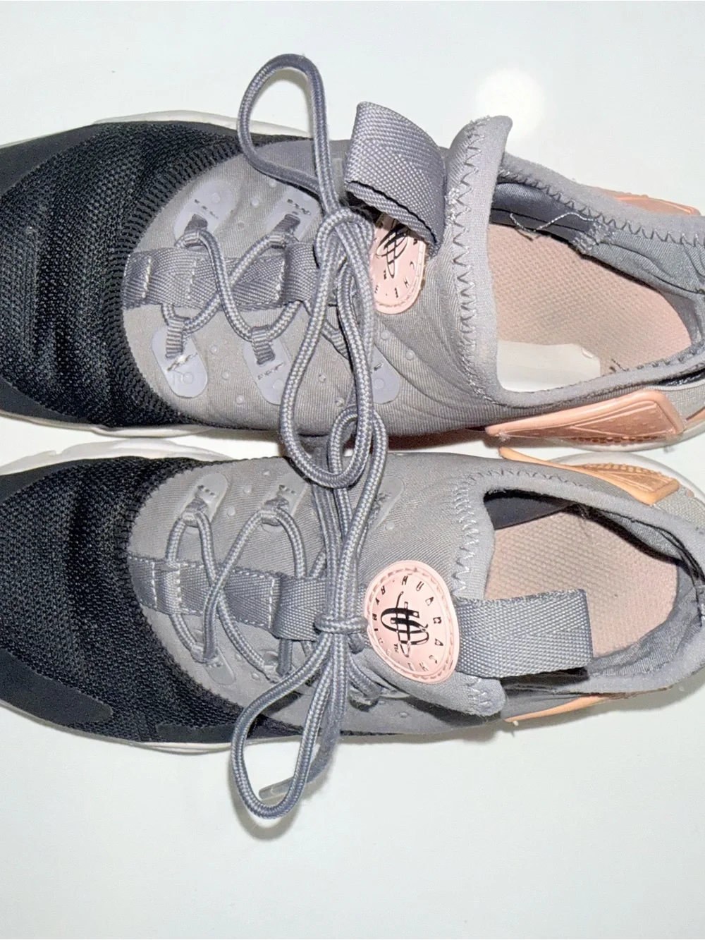 Nike Kids Gray and Peach Slip-On Sneakers